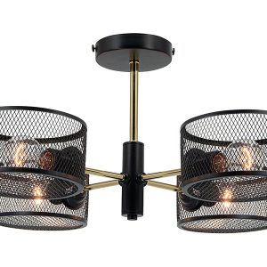 Lampa sufitowa Vito 4-punktowa metalowa czarna 55335