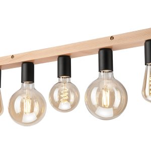 Lampa sufitowa Vito 5-punktowa drewniana beżowa 54668