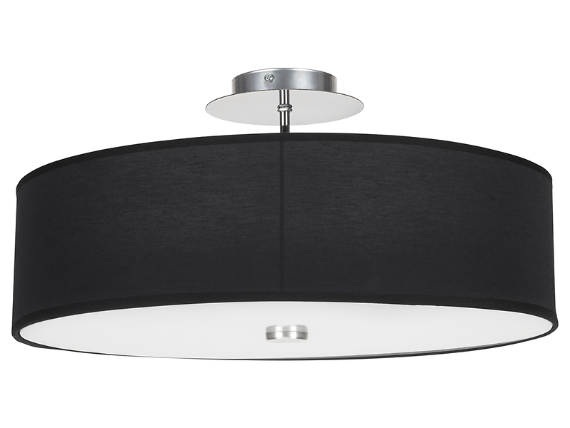 Lampa sufitowa Viviane Black 3-punktowa z tkaniny i szkła 13985