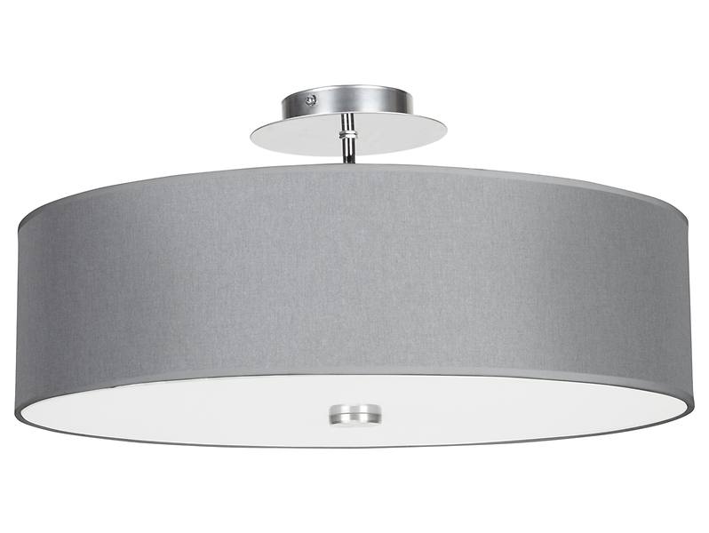 Lampa sufitowa Viviane Gray 3-punktowa z tkaniny i szkła 13984