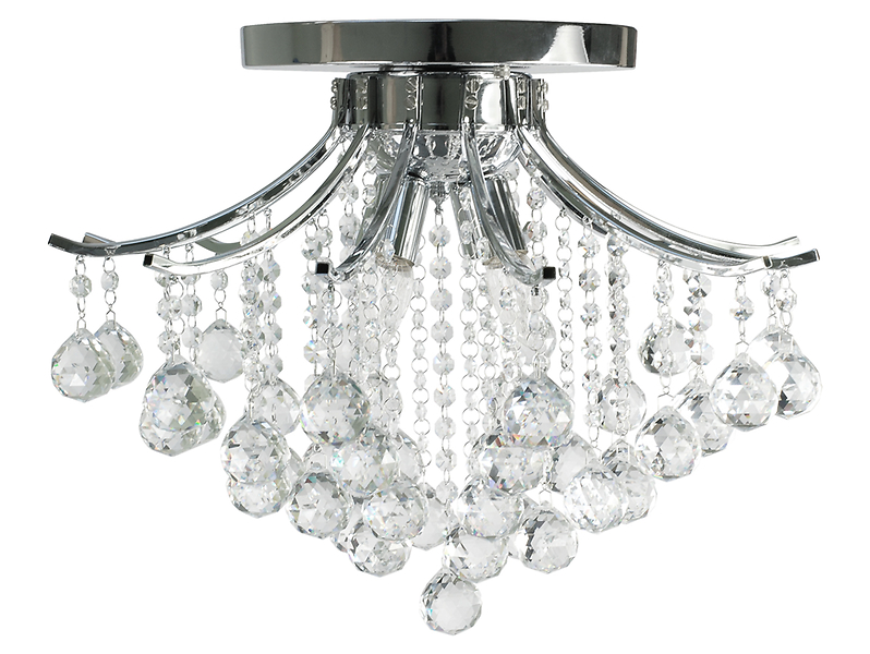 Lampa sufitowa Wenecja metalowa srebrna 21252
