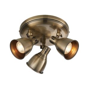Lampa sufitowa WESTBURY antyczna mosiężna 3xGU10x4.6W IP20 Endon 1020188 Lampa sufitowa WESTBURY antyczna mosiężna 3xGU10x4.6W IP20 Endon 1020188