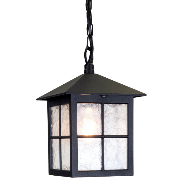 Lampa sufitowa Winchester czarno-przezroczysty 1xE27x60W IP23 Elstead 931335