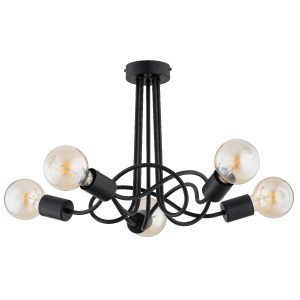 Lampa sufitowa WINGO czarna 5xE27x15W IP20 Alfa 942386 Lampa sufitowa WINGO czarna 5xE27x15W IP20 Alfa 942386