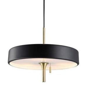 LAMPA SUFITOWA wisząca ARTDECO czarno złota 35cm 217466 LAMPA SUFITOWA wisząca ARTDECO czarno złota 35cm 217466