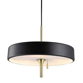 LAMPA SUFITOWA wisząca ARTDECO czarno złota 35cm 217466
