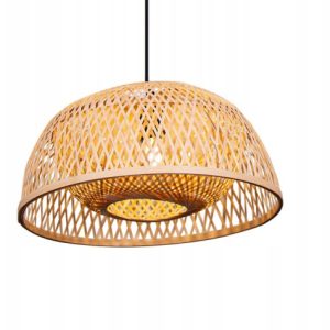 Lampa Sufitowa Wisząca Bambus BOHO Rattan Drewno Loft 302216