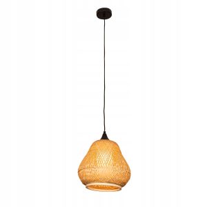Lampa Sufitowa Wisząca Bambus BOHO Rattan Drewno Loft 302219