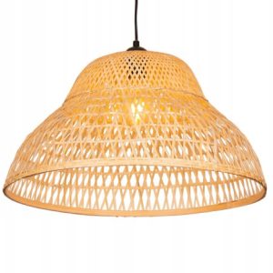 Lampa Sufitowa Wisząca Bambus BOHO Rattan Drewno Loft 302222