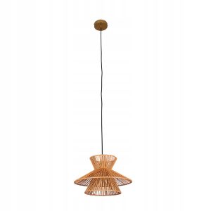 Lampa Sufitowa Wisząca Bambus BOHO Rattan Drewno Loft 298564