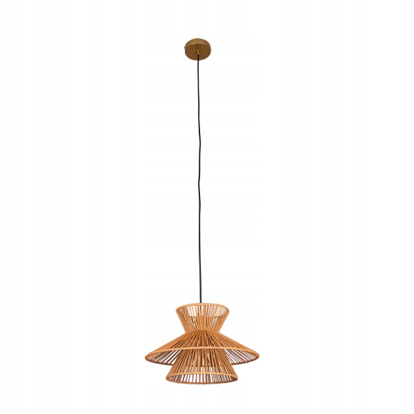 Lampa Sufitowa Wisząca Bambus BOHO Rattan Drewno Loft 298564