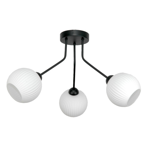 Lampa sufitowa wisząca czarna do salonu EDYLIT 3xE27 ITAL 15-212 1048127