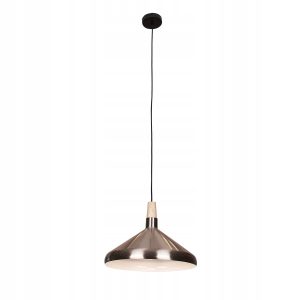 Lampa Sufitowa Wisząca Do Salonu Jadalni Srebrna Drewno 302221