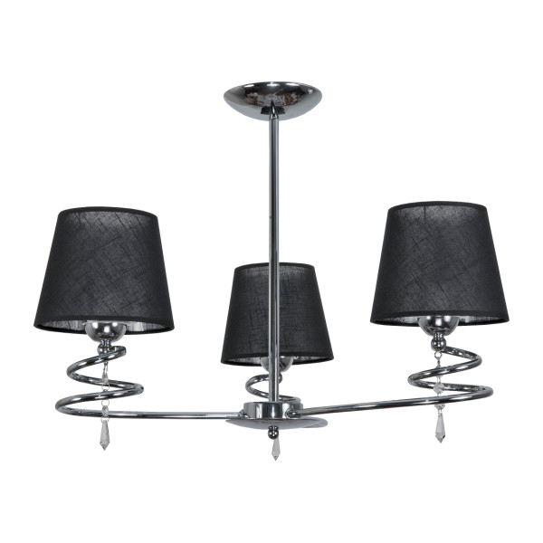 Lampa sufitowa wisząca EDYLIT chrom kryształki 3xE27 QUEEN NEGRO II 12-682 1048992