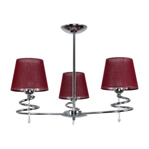 Lampa sufitowa wisząca EDYLIT czerwony abażur 3xE27 QUEEN RED II 12-692 1048941