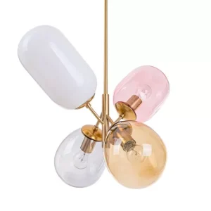 Lampa Sufitowa Wisząca GEOXA Kolorowa Multikolor Szklana 988594