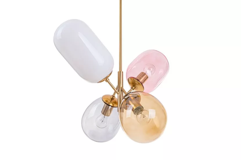Lampa Sufitowa Wisząca GEOXA Kolorowa Multikolor Szklana 988594