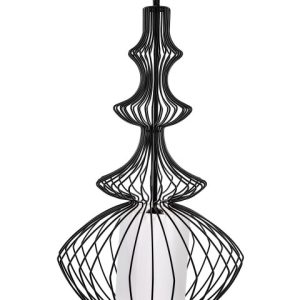 Lampa sufitowa wisząca z drutu czarna 60602 Lampa sufitowa wisząca z drutu czarna 60602