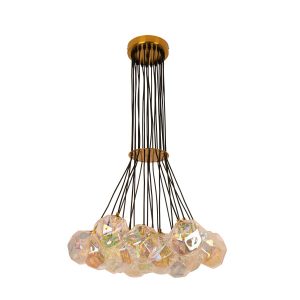Lampa Sufitowa Wisząca Żyrandol Do Salonu Jadalni Złota 302229 Lampa Sufitowa Wisząca Żyrandol Do Salonu Jadalni Złota 302229