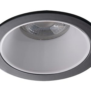 Lampa sufitowa wpuszczana Glozo aluminiowa biało-czarna 75971 Lampa sufitowa wpuszczana Glozo aluminiowa biało-czarna 75971
