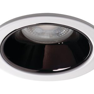 Lampa sufitowa wpuszczana Glozo aluminiowa biało-czarna 75968 Lampa sufitowa wpuszczana Glozo aluminiowa biało-czarna 75968