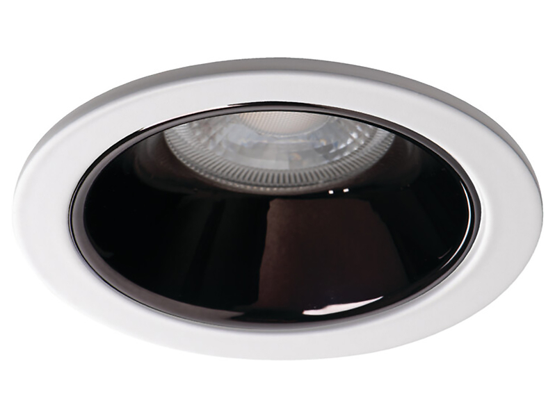 Lampa sufitowa wpuszczana Glozo aluminiowa biało-czarna 75968