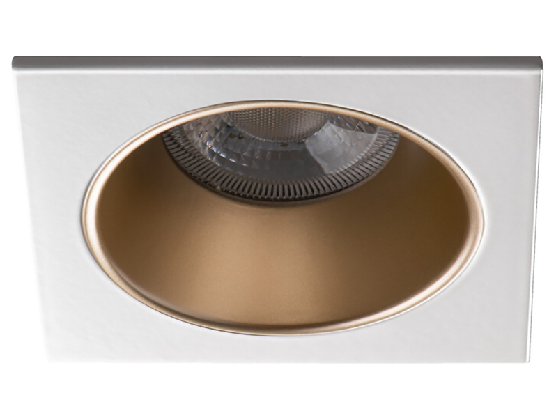 Lampa sufitowa wpuszczana Glozo aluminiowa biało-złota 75952