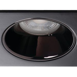 Lampa sufitowa wpuszczana Glozo aluminiowa czarna 75955 Lampa sufitowa wpuszczana Glozo aluminiowa czarna 75955