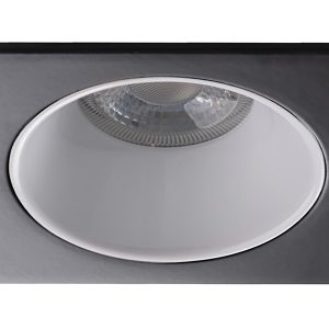 Lampa sufitowa wpuszczana Glozo aluminiowa czarna 75954 Lampa sufitowa wpuszczana Glozo aluminiowa czarna 75954
