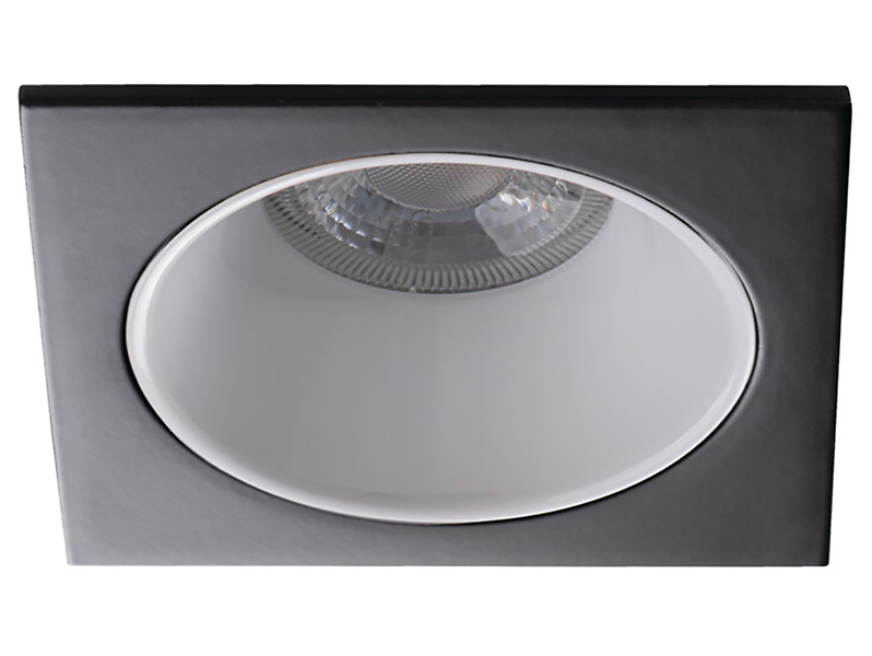 Lampa sufitowa wpuszczana Glozo aluminiowa czarna 75954