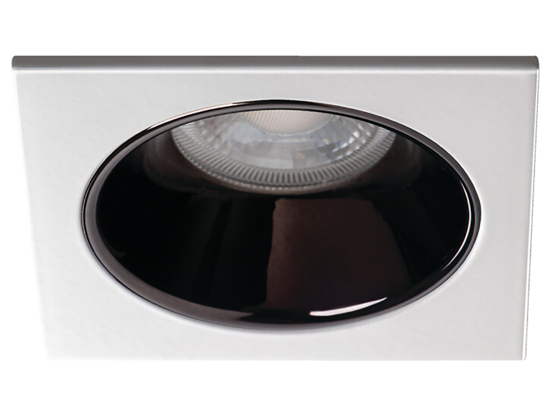 Lampa sufitowa wpuszczana Glozo aluminiowa czarno-biały 75951
