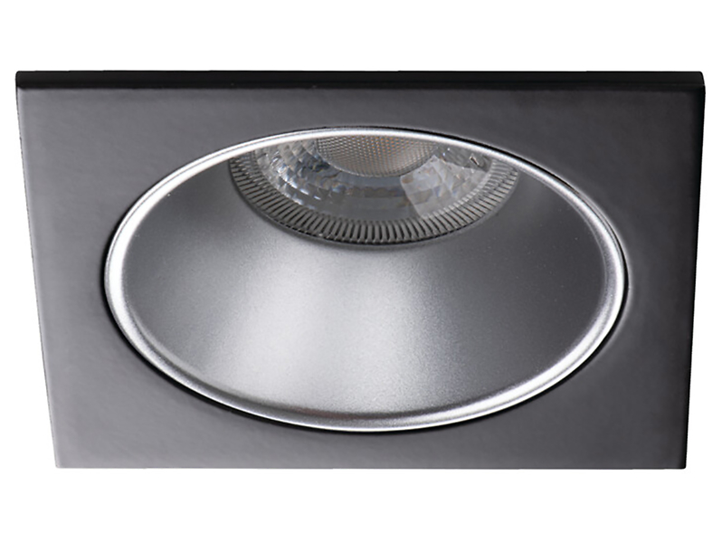 Lampa sufitowa wpuszczana Glozo aluminiowa czarno-srebrna 75967