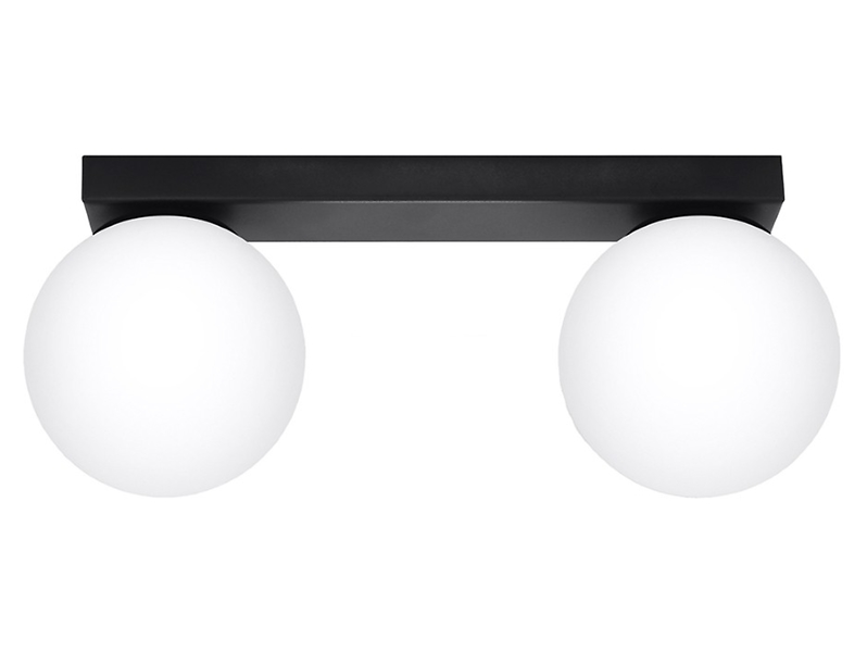 Lampa sufitowa Yoli 2-punktowa stalowa czarna 73097