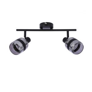 Lampa sufitowa Yuki dymione klosze czarno-grafitowa 2xE14x15W Candellux 1021061