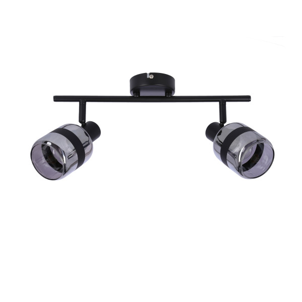 Lampa sufitowa Yuki dymione klosze czarno-grafitowa 2xE14x15W Candellux 1021061