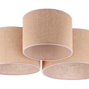Lampa sufitowa Yute 3-punktowa tkaninowa beżowa 334432