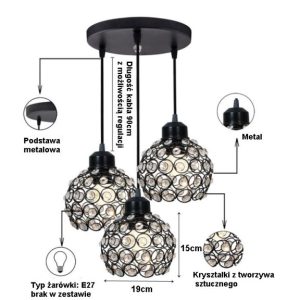Lampa sufitowa z ażurowymi klo 659765 Lampa sufitowa z ażurowymi klo 659765