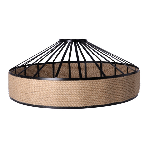 Lampa sufitowa z liny konopnej na łańcuchu - średnica 40 cm 342539