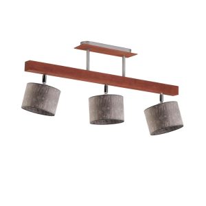 Lampa sufitowa z regulacją HOLLYWOOD Mahoń – Szary Melanż 962316