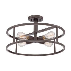Lampa sufitowa zachodni brąz New Harbor 4xE27x60W Quoizel 859337