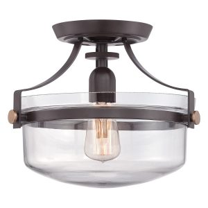 Lampa sufitowa zachodni brąz Penn Station 1xE27x60W Quoizel 821566