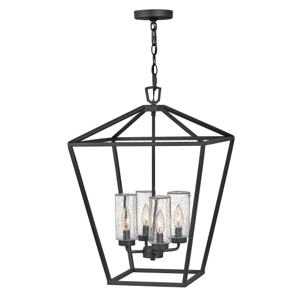 Lampa sufitowa zewnętrzna Alford Place czarna 4xE14x40W IP44 Quintiesse 931401