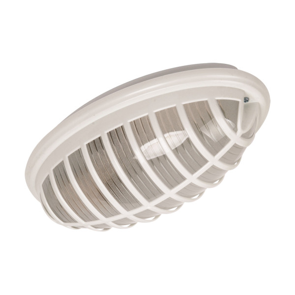 Lampa sufitowa zewnętrzna AQUA biała 1 x E27 x 26W IP54 Struhm 931360