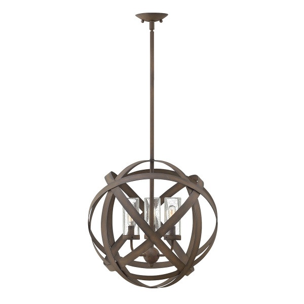 Lampa sufitowa zewnętrzna Carson vintage żelazo 3 x E14 x 40W IP44 Hinkley 931200