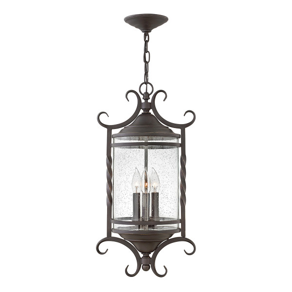 Lampa sufitowa zewnętrzna Casa stara czerń 3 x E14 x 40W IP44 Hinkley 931287