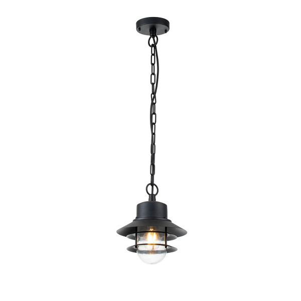 Lampa sufitowa zewnętrzna Copenhagen czarna 1 x E27 x 60W IP44 Elstead 931192