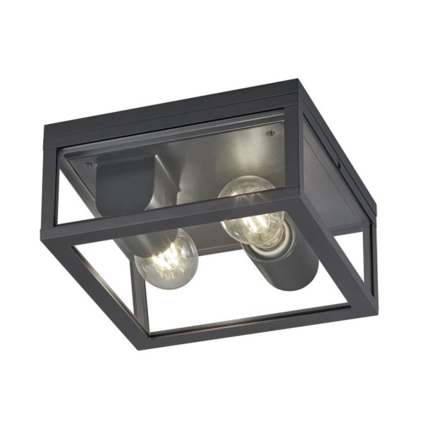 Lampa sufitowa zewnętrzna GARONNE antracytowo-biała 2xE27x10W IP44 Trio 931334