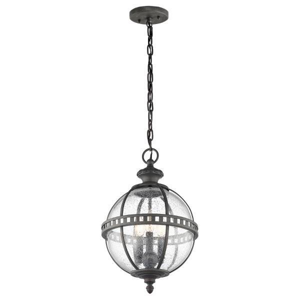 Lampa sufitowa zewnętrzna Halleron brązowa 3 x E14 x 40W IP44 Kichler 931191
