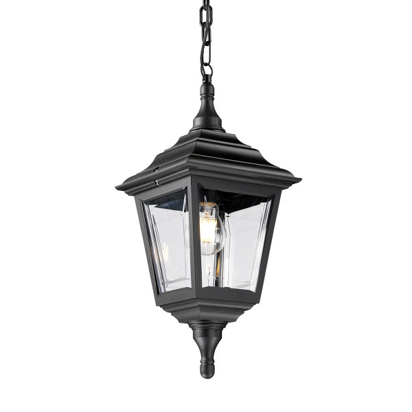 Lampa sufitowa zewnętrzna Kerry czarna 1 x E27 x 60W IP44 Elstead 931304