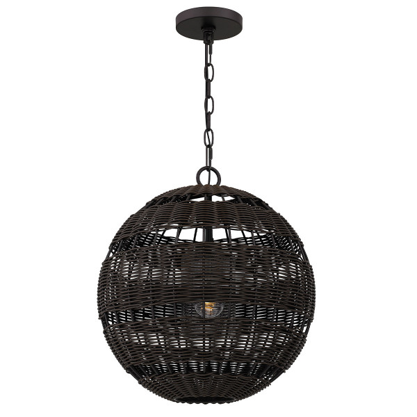 Lampa sufitowa zewnętrzna LINDENDALE western brąz 1xE27x60W IP44 Quoizel 931389